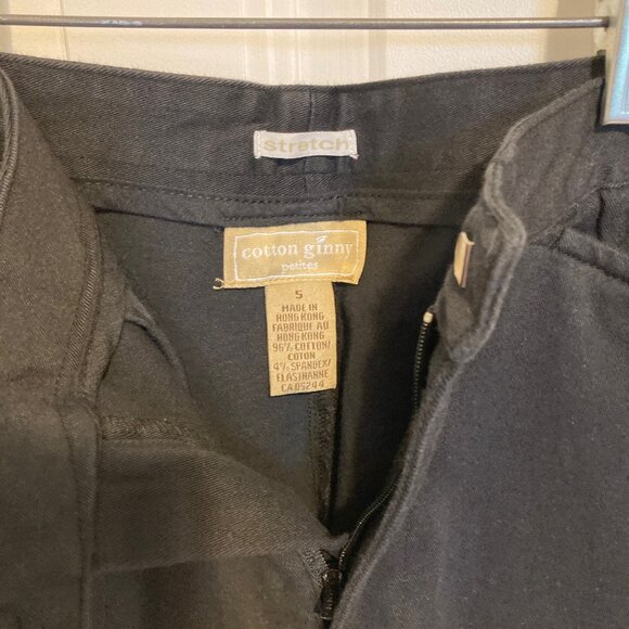 Cotton Ginny Black Stretch Bootcut Pants, Size 5P - Picture 2 of 7